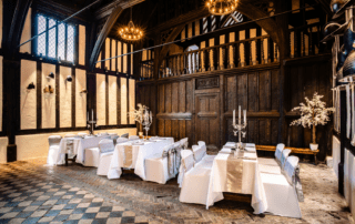 The Great Hall dressed for a wedding